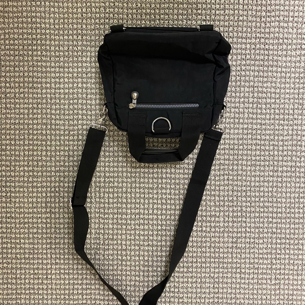 NWOT Black Crossbody Sling Bag for women- versatile back pack loops - Picture 3 of 10